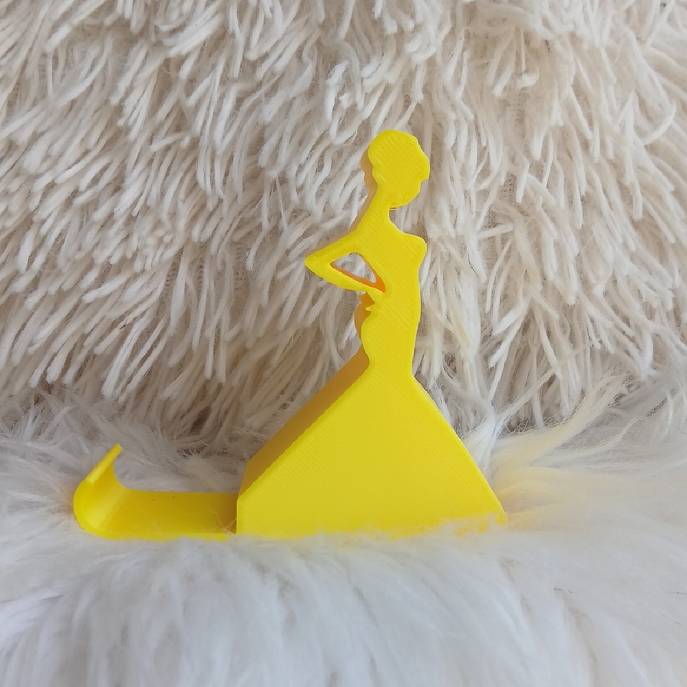 3D Elegant Yellow Silhouette Wallet/Phone Stand - Picture 1 of 9